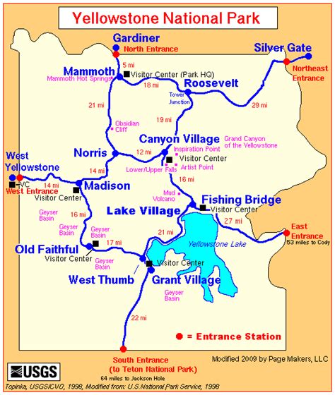 yellowstone national park lodging map